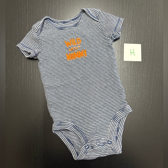 Carter's Other - ⭐️5/$10.00⭐️-Carter's 3m “Wild About Mommy” Striped Onesie